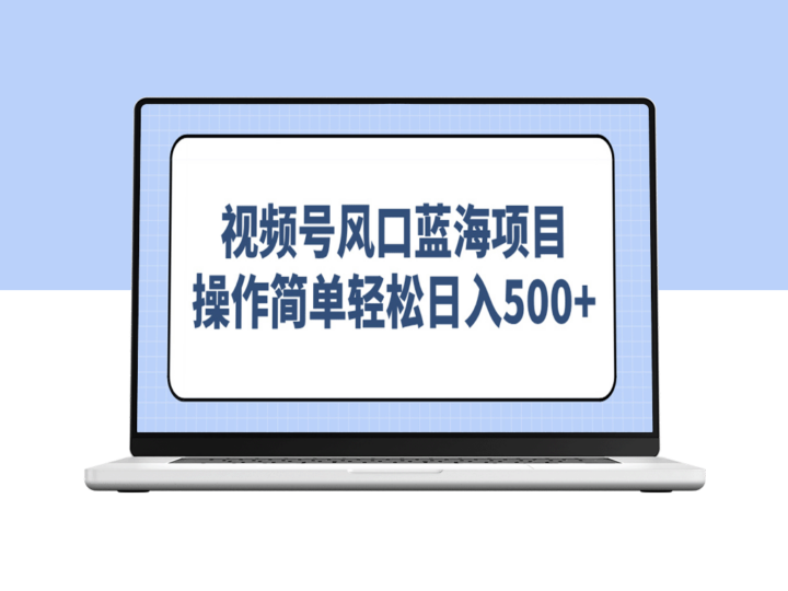 视频号赚钱新风口_简单操作日入500+-资源网站
