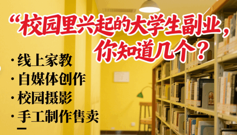 校园里兴起的大学生副业，你知道几个？-资源网站