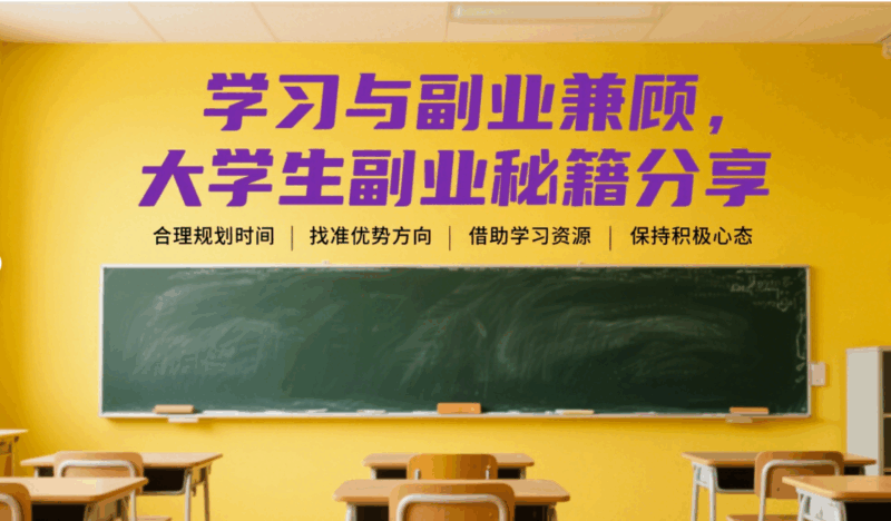 学习与副业兼顾，大学生副业秘籍分享-资源网站