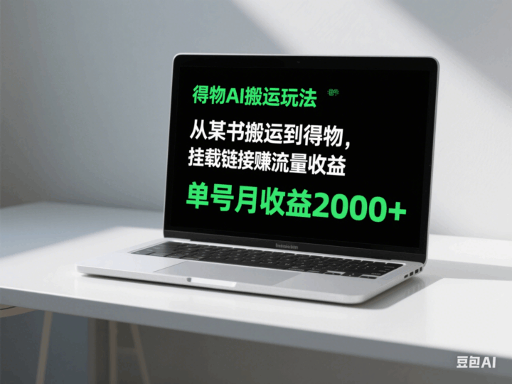 得物AI搬运新玩法：从某书搬运商品赚流量_月收入2000+-资源网站