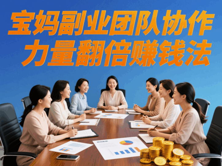 宝妈副业团队协作，力量翻倍赚钱法-资源网站