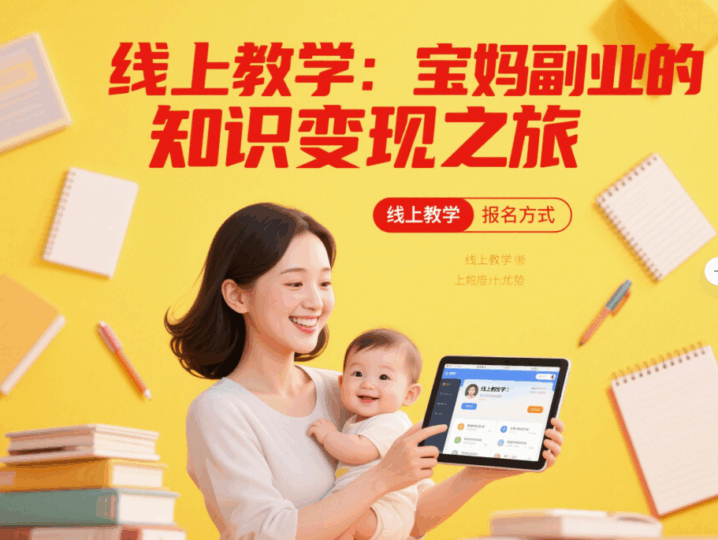 线上教学：宝妈副业的知识变现之旅-资源网站