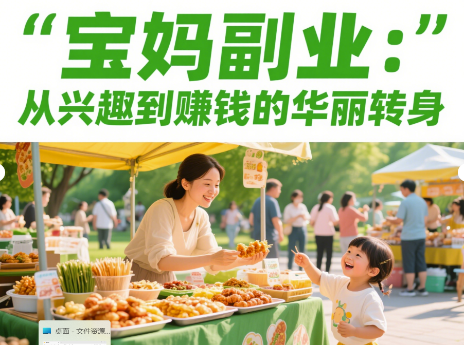 宝妈副业：从兴趣到赚钱的华丽转身-资源网站
