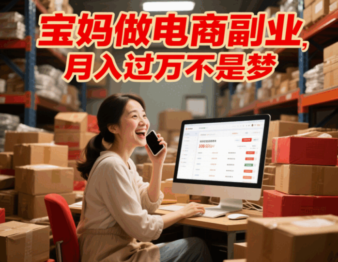 宝妈做电商副业，月入过万不是梦-资源网站