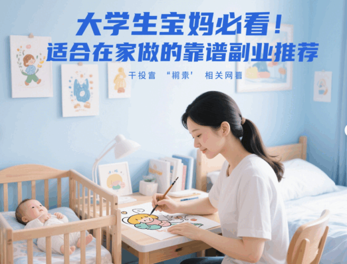 大学生宝妈必看！适合在家做的靠谱副业推荐-资源网站