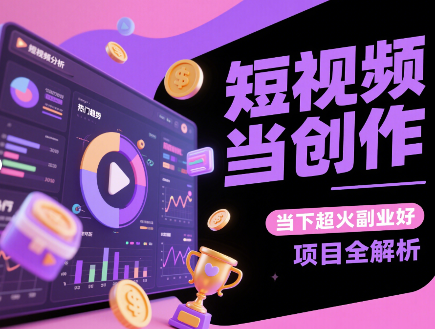 短视频创作——当下超火副业好项目全解析-资源网站