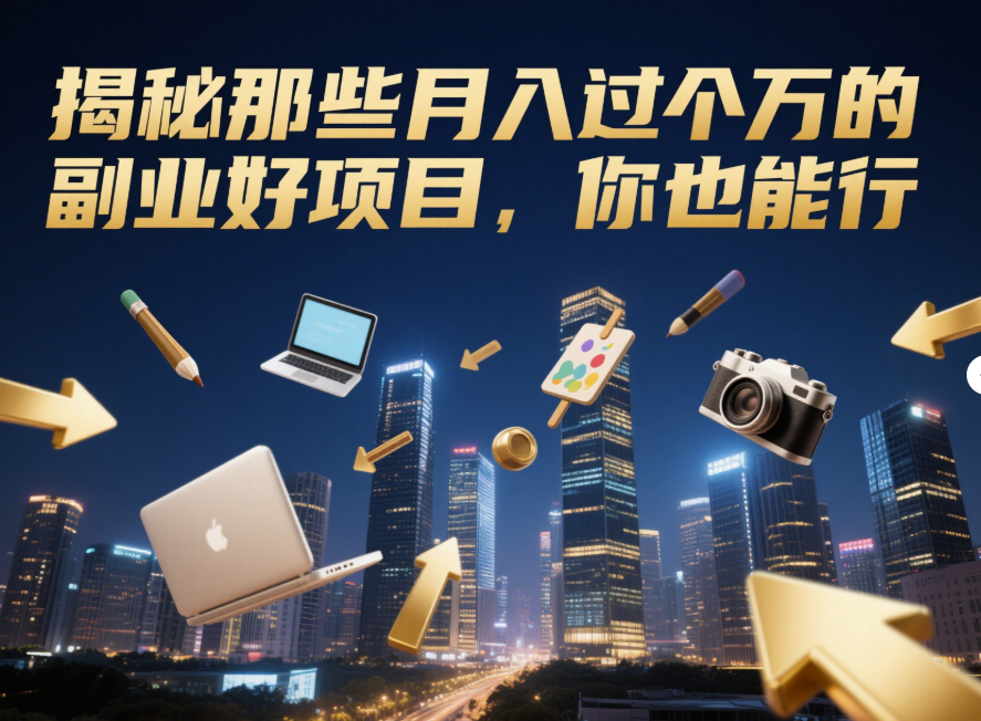揭秘那些月入过万的副业好项目，你也能行-资源网站