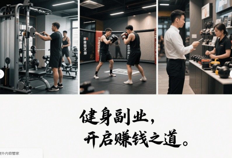 健身行业副业赚钱攻略：教练、陪练与健身产品销售-资源网站