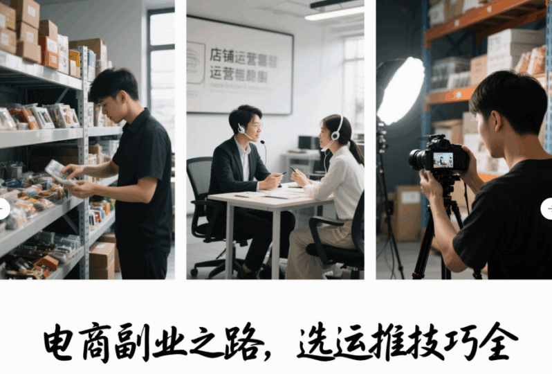 电商副业赚钱全攻略：选品、运营与推广技巧-资源网站