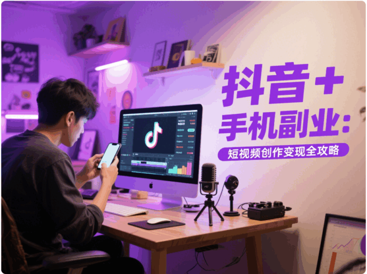 抖音+手机副业：短视频创作变现全攻略-资源网站