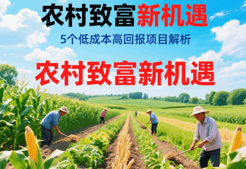农村致富新机遇：5个低成本高回报项目解析-资源网站