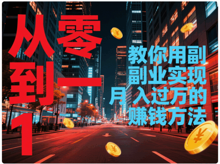 从零到一，教你用副业实现月入过万的赚钱方法-资源网站