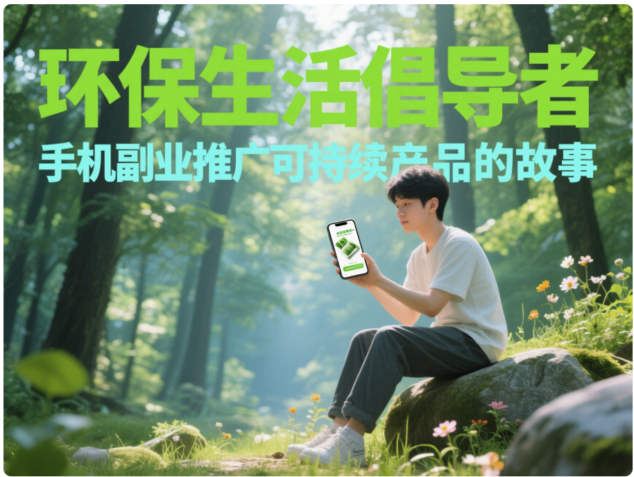 环保生活倡导者，手机副业推广可持续产品的故事