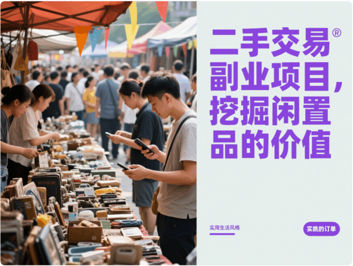 二手交易副业项目，挖掘闲置品的价值