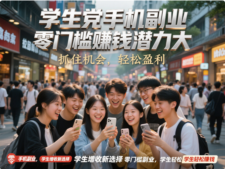 学生党必备！5种零门槛手机副业赚钱方法