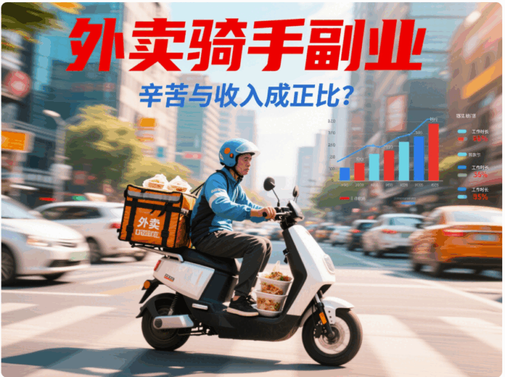 外卖骑手副业，辛苦与收入成正比？