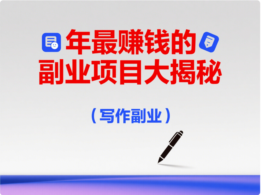年最赚钱的副业项目大揭秘