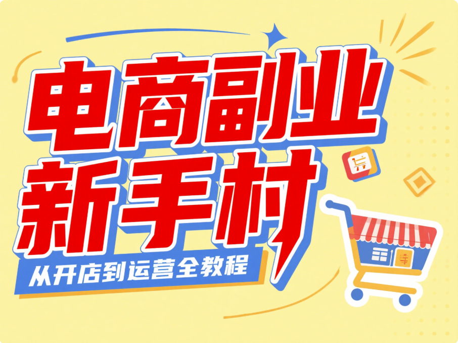 电商副业新手村，从开店到运营全教程