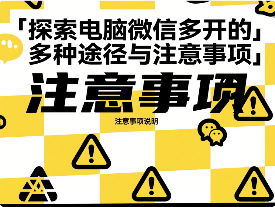 图片[1]-探索电脑微信多开的多种途径与注意事项