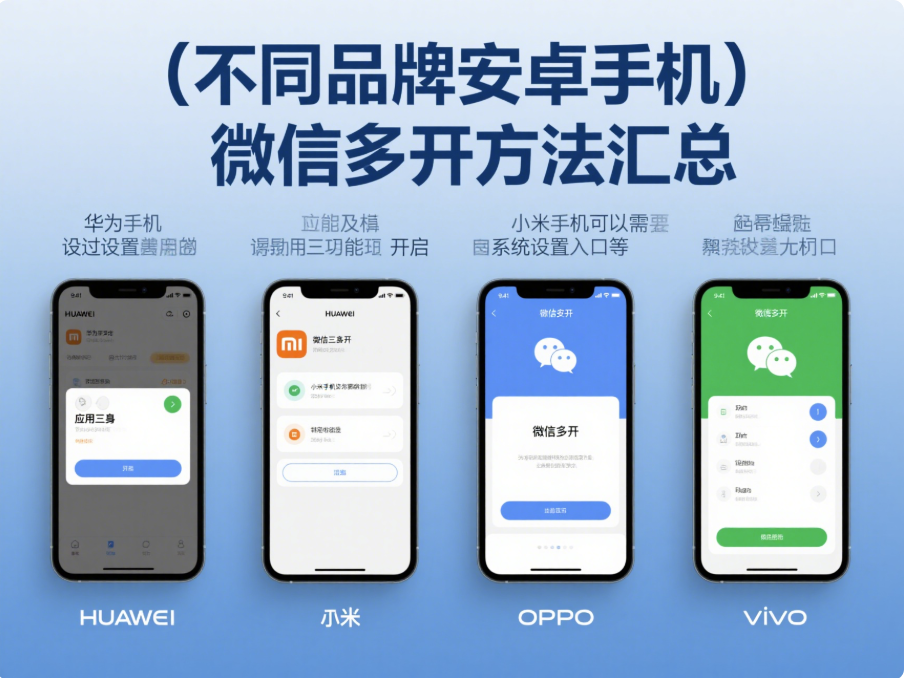 不同品牌安卓手机微信多开方法汇总-资源网站