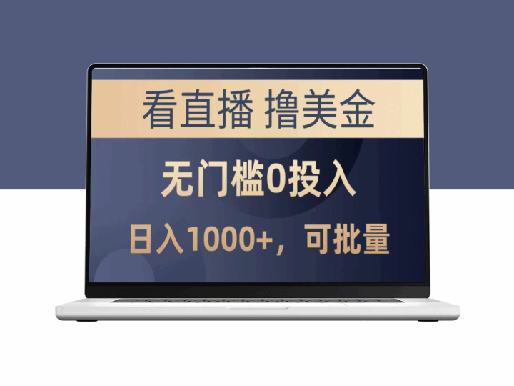 轻松赚美金_无需投资_直播撸钱项目_单日收入破千_零门槛复制-资源网站