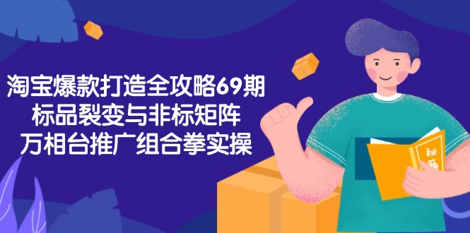 淘宝爆款打造全攻略：69期解析标品裂变与非标矩阵_万相台推广组合拳实操技巧-资源网站