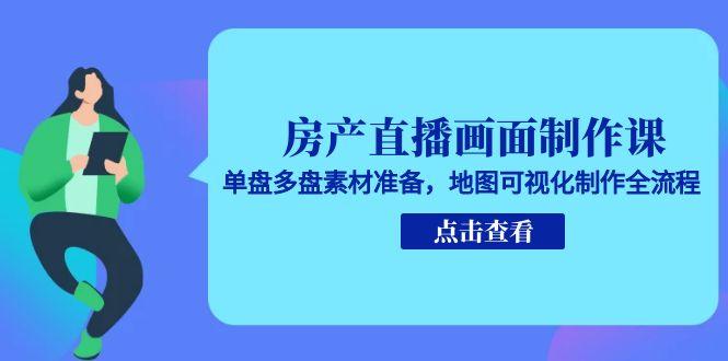 房产直播画面制作全攻略：单盘多盘素材准备与地图可视化制作技巧-资源网站
