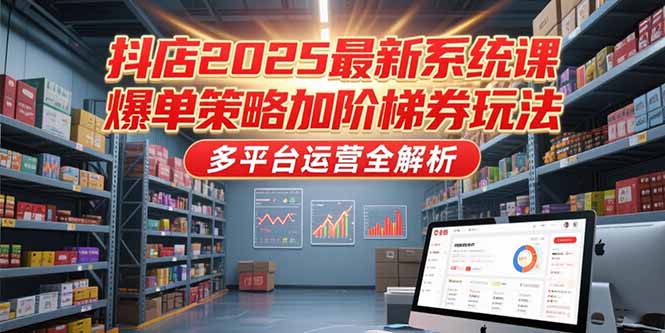 抖店2025系统：爆单策略、阶梯券玩法_带你玩转多平台运营-资源网站