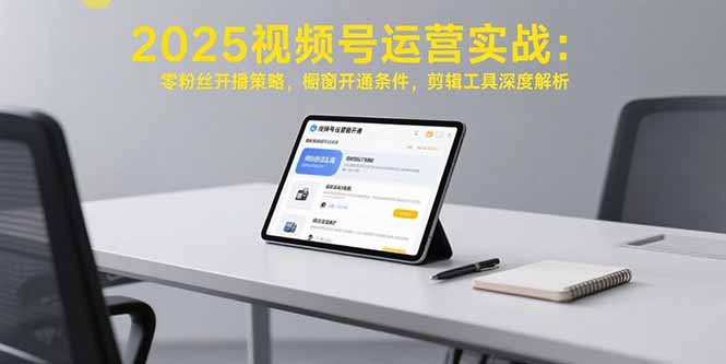 2025视频号运营秘籍：从零粉丝到爆款直播_橱窗开通条件揭秘_剪辑工具使用全攻略