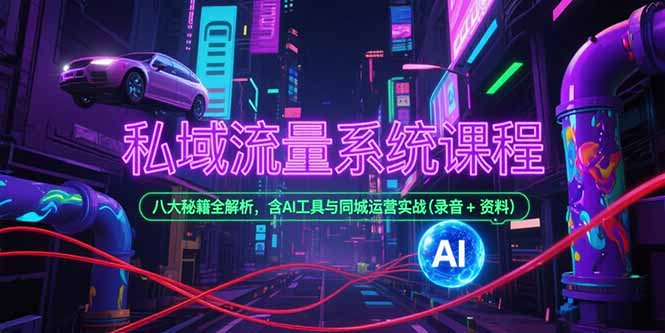 私域流量爆发秘诀：八大核心策略全揭秘+AI工具实战与同城运营技巧_附录音与资料-资源网站