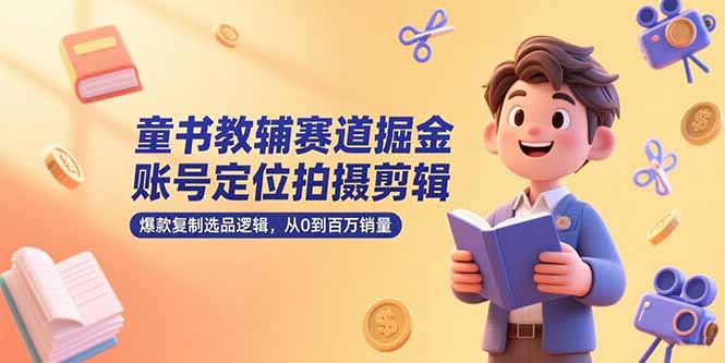 童书教辅赛道暴利揭秘_从0到百万销量_账号定位与爆款选品实战-资源网站