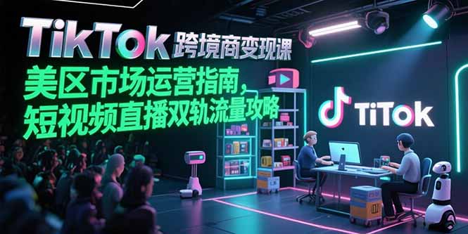 TikTok跨境电商变现秘籍：美区市场运营技巧与短视频直播双轨流量引爆策略-资源网站