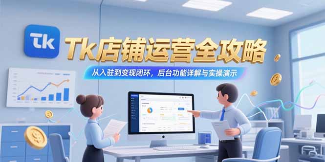 Tk店铺运营全攻略：从入驻到变现_揭秘后台功能与实操技巧-资源网站