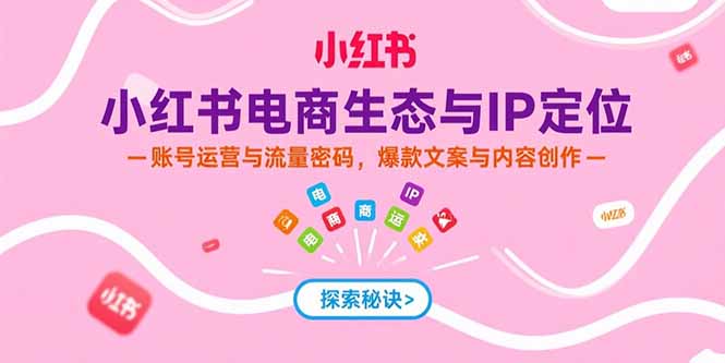 小红书电商生态全解析：如何精准定位IP_爆款文案与内容创作的流量密码-资源网站