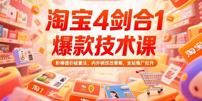 淘宝爆款技术课73期：阶梯提价策略全站引流_内外销双重突破打造销量巅峰-资源网站