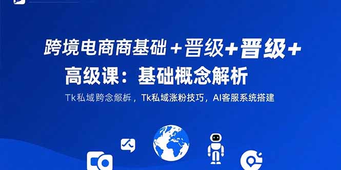 跨境电商全攻略：从基础概念到高级技巧_Tk私域涨粉+AI客服系统搭建实战-资源网站