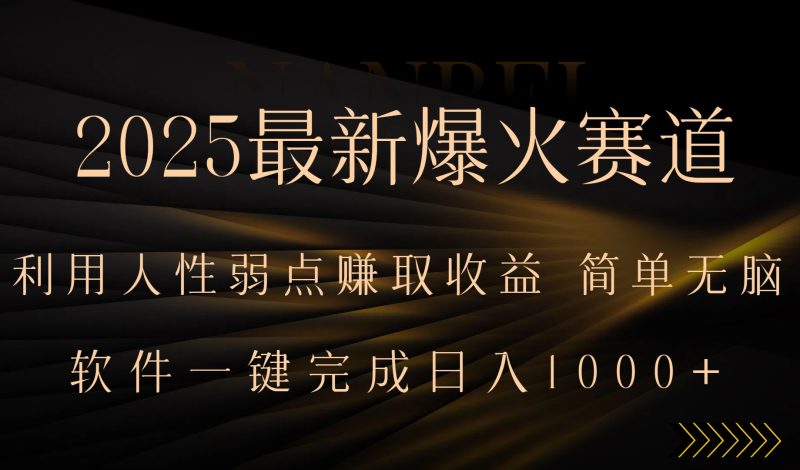 最强赛道-如何利用人生弱点轻松赚取高额收益-操作简单全程自动化-资源网站
