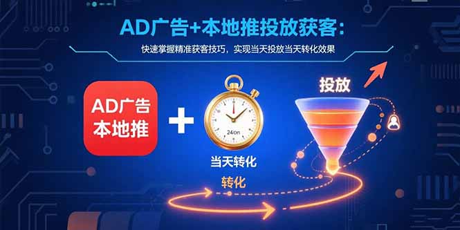 AD广告+本地推投放获客：精准流量引爆转化_快速见效的投放技巧-资源网站