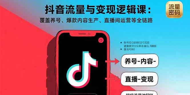 抖音流量变现全攻略：23节课助你轻松盈利-资源网站