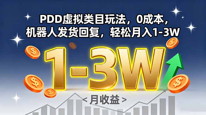 拼多多虚拟蓝海项目：自动化发货+智能回复-单店日入200+实操-资源网站