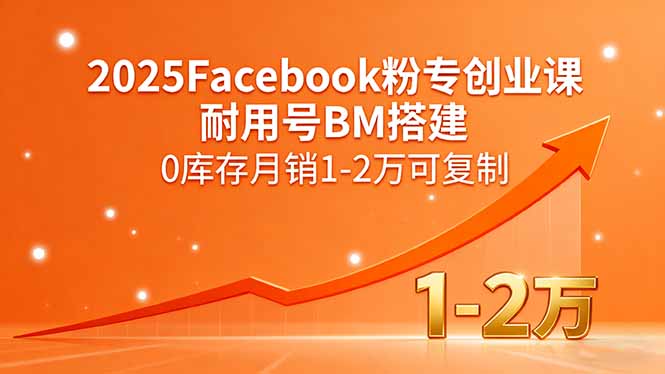 2025Facebook创业新风口：三件套搭建+三高模型-月入破万