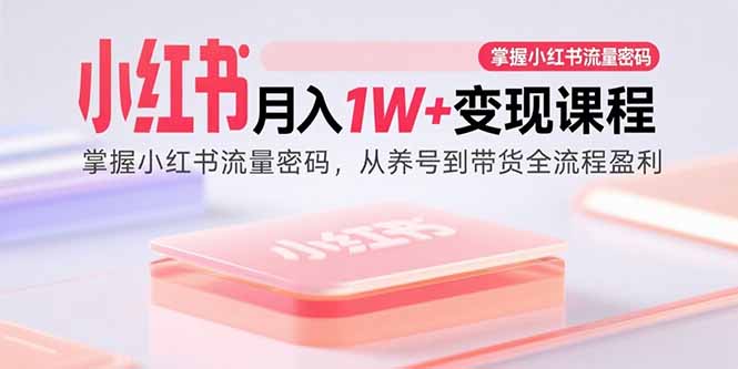 小红书变现全攻略：48节实操课-教你流量变现金-资源网站