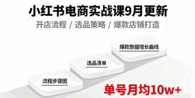 小红书电商7天速成班：从0到月销30W的实战攻略-资源网站