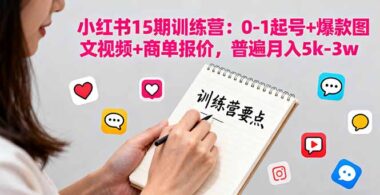从零到爆款：小红书训练营带你玩转流量变现-资源网站
