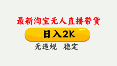 淘宝无人直播新风口-轻松出单不是梦-资源网站