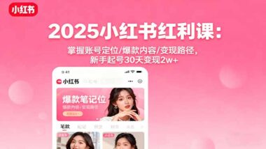 小红书商家起号指南：流量变现一步到位-资源网站