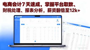 实操为王-电商会计速成课-带你玩转电商财务-资源网站