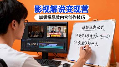 影视解说爆款课：账号搭建+内容创作一网打尽