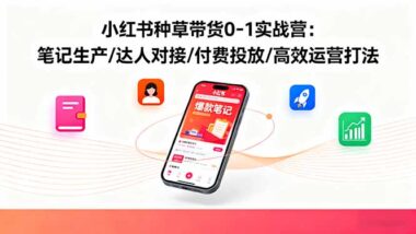 小红书商家必看：从流量到变现的全链路指南-资源网站