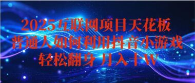 抖音小游戏暴利变现攻略：零基础月入10W+的躺赚秘籍-矩阵化操作稳赚不赔-资源网站